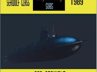 SSN SEAWOLF sub model 3D model
