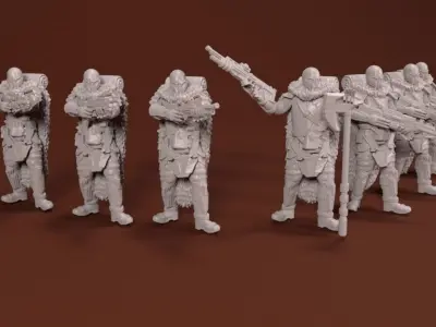 28mm PMC Winter Scout Party 3D print model