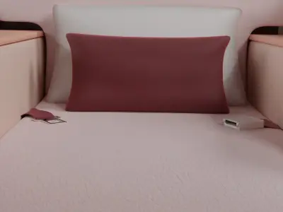 Luxury plane seat Low-poly 3D model