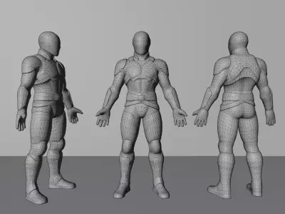 Sci-Fi Armor Suit - PBR Low-poly 3D model