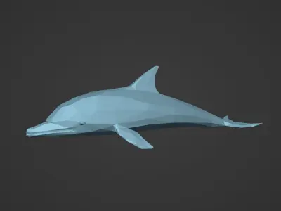 Low Poly Dolphin Low-poly 3D model