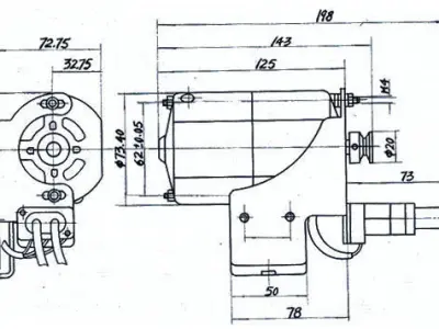 Sewing Motor Machine Free 3D model