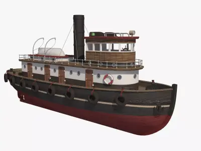 Wooden Rat Tugboat 3D model