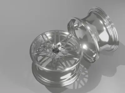 Car Rim Low-poly 3D model