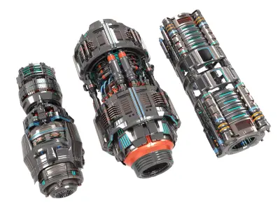 engine Low-poly 3D model