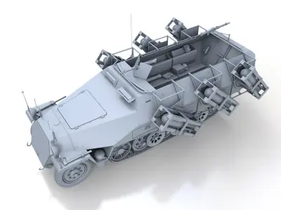 SDKFZ 251 - Ausf D - Stuka zu Fuss 3D model