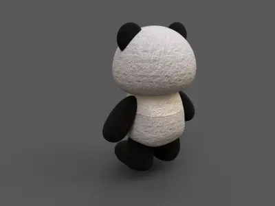 Rigged Bear toy Robotic Low-poly 3D model