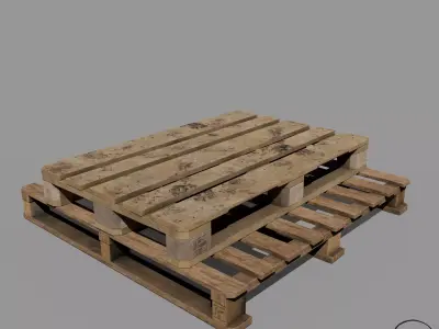 Pallet Pack Low-poly 3D model