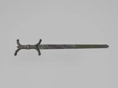 Ancient Celtic Sword Free low-poly 3D model