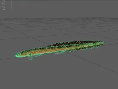 Eel fish Low-poly 3D model