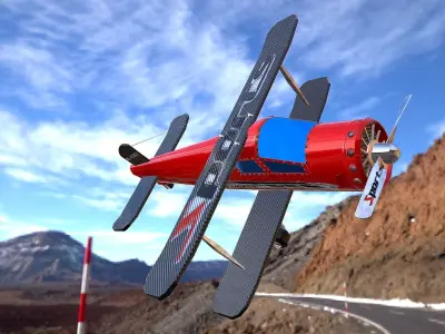 Sports Plane  Low-poly 3D model