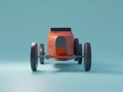 race car Low-poly 3D model