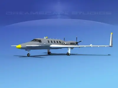 Beechcraft Starship 2000 T04 3D model
