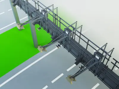 Multi lane free flow MLFF 3D model