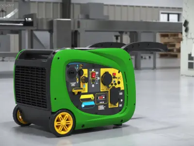 Portable Dual Fuel Inverter Generator 3D model
