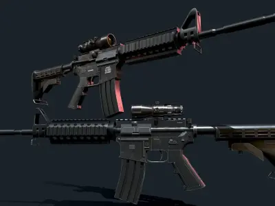 M4A1 Assault Rifle 3D model