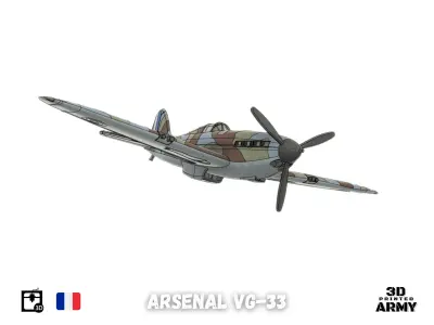 Arsenal VG-33 French warbird - STL files for 3D printing  3D print model