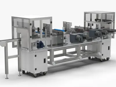 Automatic 18650 Battery X-Ray Testing Machine 3D model