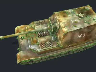 Elephant Tank Low-poly 3D model
