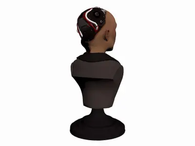 Robot Sophia Bust Low-poly 3D model