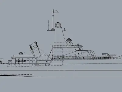 Offshore Patrol Vessel 3D Model 3D model