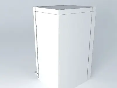 Kit stainless steel trash receptacle Free 3D model