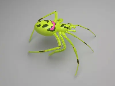 Happy Face Spider 3D model