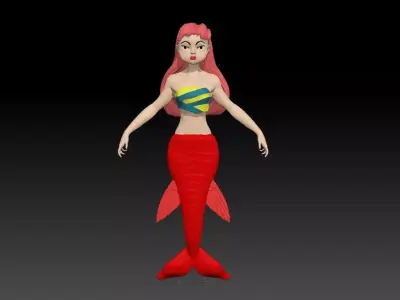 Mermaid Character - Updated Version 3D model