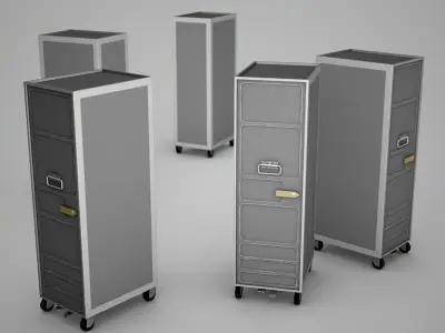 Low Poly Aircraft Trolley Low-poly 3D model