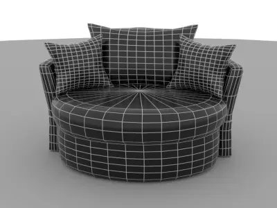 Old Sofa Free low-poly 3D model