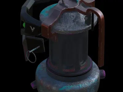 Grenade fortnite robot Low-poly 3D model