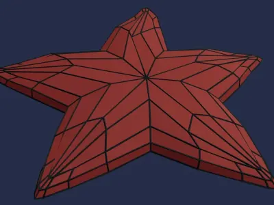 StarFish star in camouflage Free low-poly 3D model