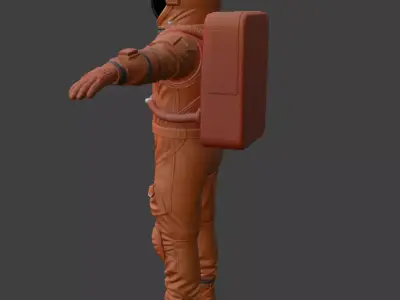 Realistic Astronaut Space Suit 3D model 10