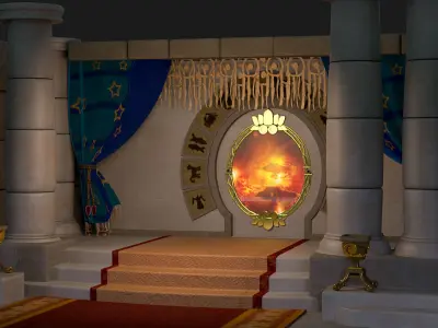 cartoon palace 3D model