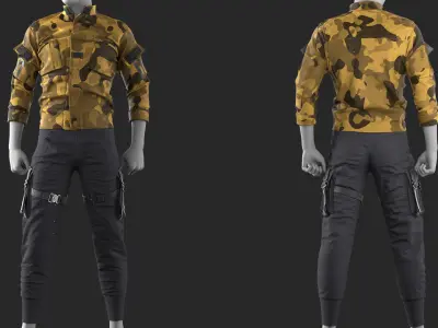 Mens Outfit 11 - Marvelous Designer 3D model