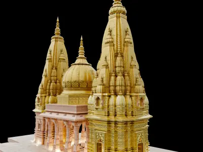 Kashi Vishwanath Main Temple Low-poly 3D model