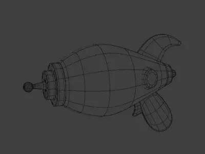 Toy Ray Gun - Stylized Low-Poly 3D Model Low-poly 3D model