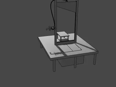 low poly head cutter Low-poly 3D model