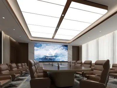 Office Interior with Conference Room 3D model