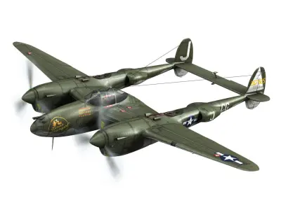Lockheed P-38 Lightning - Texas Ranger IV 3D model