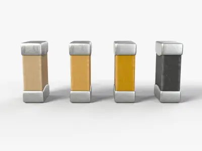 SMD Capacitor with 2K PBR textures 3D model