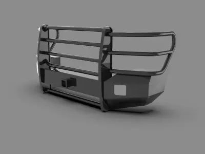 Metal Bumper and Grille Guard Low-poly 3D model
