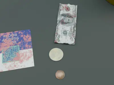 Post-Apocalyptic Survival Props And Rations Low-poly 3D model