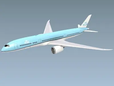 Boeing 787-9 lowpoly airliner Low-poly 3D model