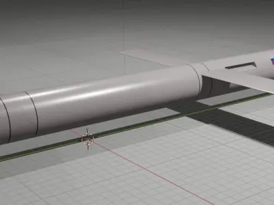 MISIL 3M-54E1 KALIBR  Low-poly 3D model