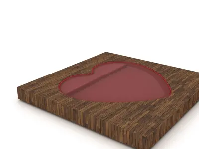 3D jakuzi model hearth model Low-poly 3D model