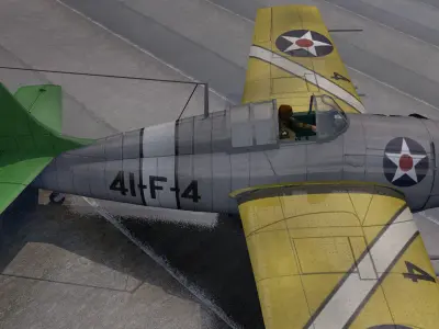 Grumman F4F-3 Wildcat 3D model