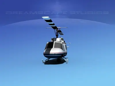 Bell 212 V13 Police SRT 3D model