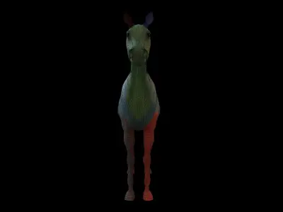 Horse BaseMesh Low-poly 3D model