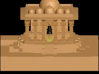 SHIVA TEMPLE 3D MODEL - INDIA RAJASTHAN 3D model
